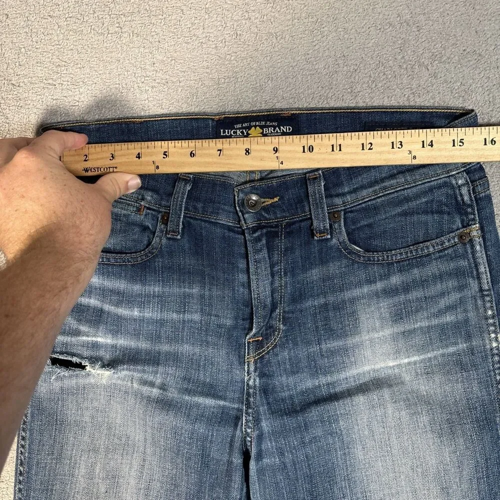 Lucky Brand Jeans Women’s Size 6/28 Charlotte Rail Mid Rise Skinny Blue Denim‎